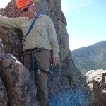 Looking Back at End of Pitch 4 Traverse
