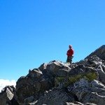 Stew on the summit of Beehive Peak