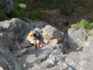 Belay Ledge At Bottom of Pitch 2
