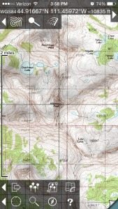 Topo Maps App Feature Arrows