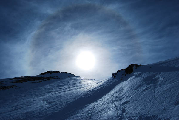 Sun Dog At Ski Arpa, Chile | Photo: Jesse Durrance