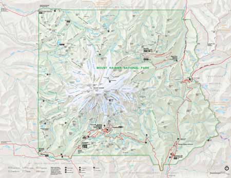 Mt Rainier Map (NPMaps.com)
