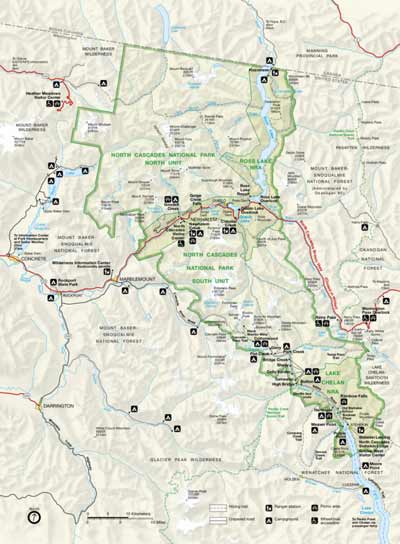 North Cascades Map (NPMaps.com)