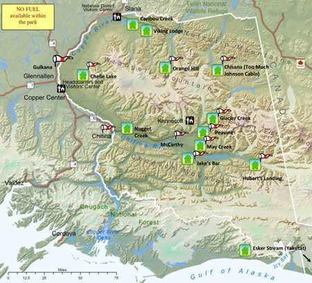 Wrangell St. Elias Airstrip Map (NPMaps.com)