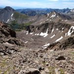Looking Down Imp Peak's South Couloir in Summer