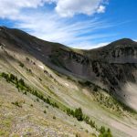 The drainage below Pyramid and Sentinel (Our Descent Route)