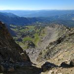 Looking Down Couloir into Beehive Basin