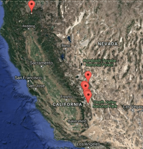 California 14ers Map - http://mountainjourney.com/