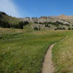 Basin east of Expedition Pass - Trail SPlit on ridge line