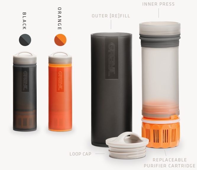 Grayl Ultralight Purifier [+Filter] Water Bottle