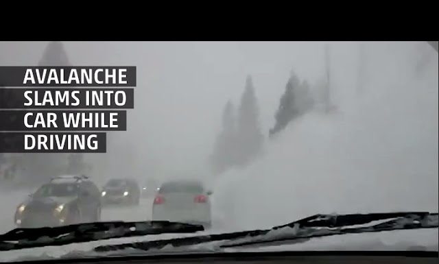 Video: Avalanche Hits Car Driving Through Snowstorm