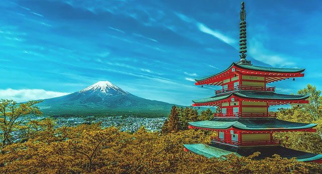 Pagoda In Front Of Mount Fuji | Pixabay Image