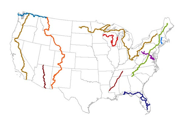 The 11 National Scenic Trails | Image From USGS.gov