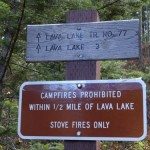 Lava Lake Trail Sign