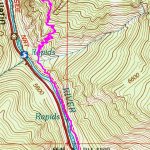 ski tracks hiking route