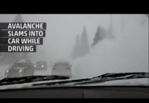 Video: Avalanche Hits Car Driving Through Snowstorm