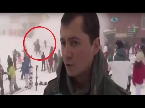 Skiers Buried In Avalanche At Turkey Ski Resort During Live TV Interview