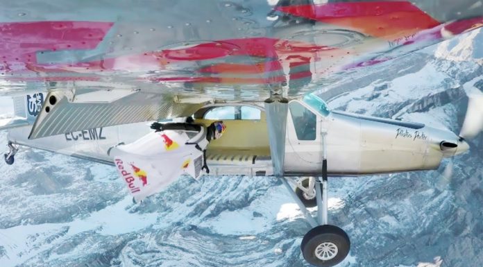 Red Bull Presents Wingsuit Flyers BASE Jump Into Plane In Mid Air