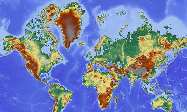 10 Countries With The Highest Mean Elevation World Map | Pixabay Image